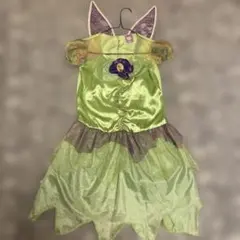 ティンカーベル ワンピース 子供用 ディズニー コスプレ ドレス 羽付き 妖精