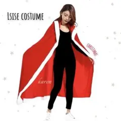 即発送❣️サンタクロースポンチョL コスプレ コスチューム レディース 赤