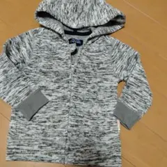 フード付きパーカー 長袖 裏起毛 95cm グレー 記名無し