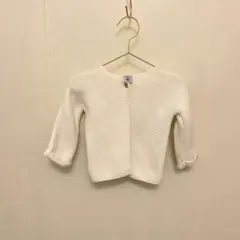 美品プチバトー コットンニットカーディガン18m/81㎝