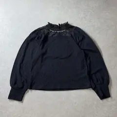 アクシーズファム axes femme 素材切替フクレジャカード ブラウス