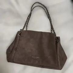 スエード ショルダーバッグ　ブラウン