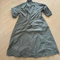 UNIQLO シャツワンピース カーキ S