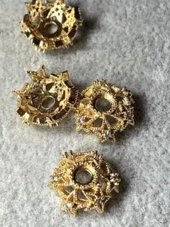 K*読様 ZP298-5キラキラ星の花座　金額パーツセット　銅ゴールドコーティン