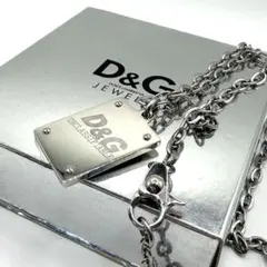箱付属品完備 D&G ドルチェ&ガッバーナ プレート ネックレス Y2K 134