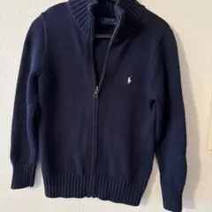 Polo Ralph Lauren ネイビー ジップアップカーディガン　７