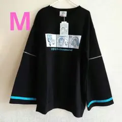 【新品未使用】初音ミク × シナモロール 袖チャック付 プルオーバー 長袖 M