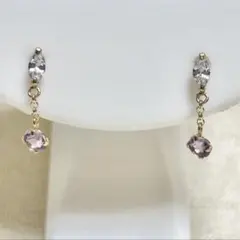 N*z様 新品❣️k10YG ライトアメジスト スイング ピアス