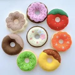 【41】　ハンドメイド　フェルトままごと　フェルトドーナツ
