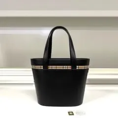 美品 Burberry バーバリー レザー バケツ型 ハンドバッグ ノバチェックのサムネイル