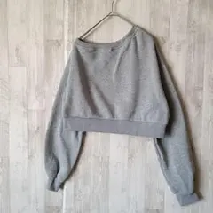 Dazy クロップド丈 スウェット S カジュアル オーバーサイズ