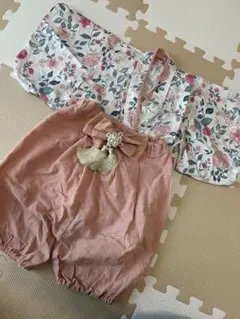 regalo花柄ピンク系ベビー袴　70㎝