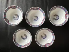 naochan様専用十二代 酒井田柿右衛門 染錦渕地紋 中皿 飯碗5個