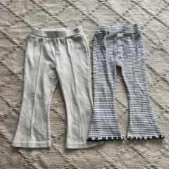フレアパンツ 2枚セット