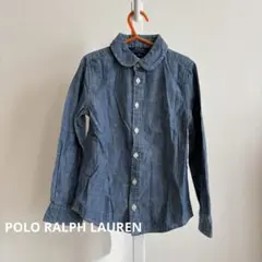 POLO ラルフローレン 長袖シャツ 120 デニム シャンブレー 丸襟 キッズ