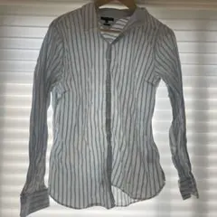 Tommy Hilfiger 青と白のストライプシャツ M