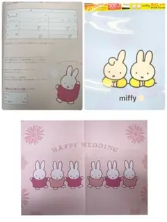 ゼクシィ3月 ミッフィー婚姻届2枚 ファイル