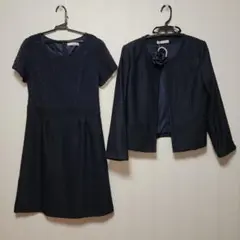 美品 SHOO-LA-RUE ワンピースセット コサージュ付き セレモニー入学式