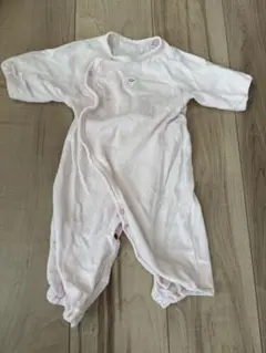 ピンク 猫刺繍 ツーウェイ・ドレスオール 50-70cm 綿100%