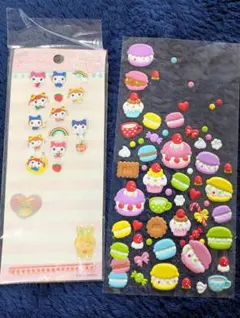 ぷっくりスイーツのシールセット