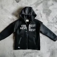 ZARA KIDS ジップパーカー134 黒 フーディー