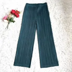美品】プリーツプリーズ 23AW ポケットあり ワイド プリーツパンツ 