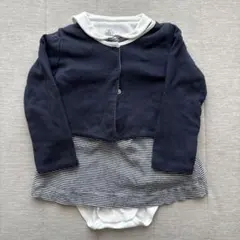 PETIT BATEAU カーディガン＋ロンパースセット　12M/74cm