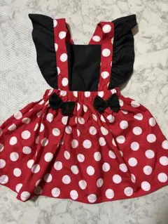 ミニーちゃん風ワンピース　ディズニー 12〜18M