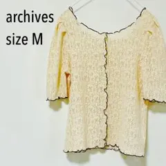 archives アルシーヴ 前後2way 楊柳風 カットソー ブラウス Mのサムネイル