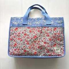 GAP手提げバッグレッスンバッグ 花柄リバティ塾お稽古バッグピアノ学校のサムネイル