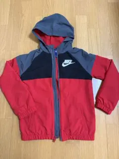 Nike フード付きジャケット レッド/グレー　140-150