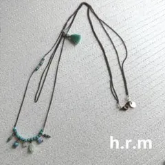 moon℃ paris ビーズタッセルネックレス　ターコイズ　hrm 神戸
