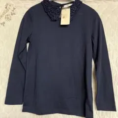 値下げ　新品　grove レース襟カットソー