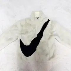 NIKE フェイクファー ジャケット ホワイト ブラック