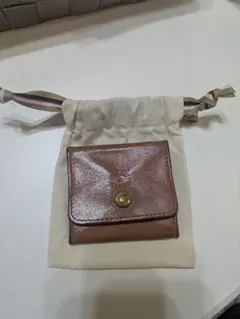 レザー製二つ折りコインケース・ブラウン　イルビゾンテ　IL BISONTE