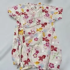 くろわっさんすべべ 甚平 ベビー 女の子 ロンパース