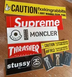 upreme&stussy&モンクレール&KAWS&FR2ステッカー