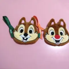 DAISO　チップとデール フェイスポーチ 2種セット