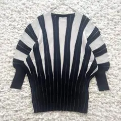 【未使用タグ付き】 OSMOSIS オズモーシス　配色ドルマンニットプルオーバー