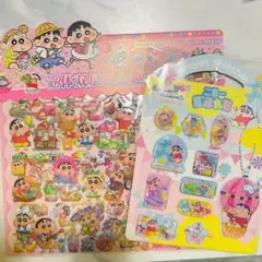 人気＊クレヨンしんちゃんぷくぷくプシール 2枚セット✨ウォーターシール