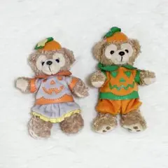 【2体セット】ダッフィー&シェリーメイ ぬいぐるみバッチ ハロウィン