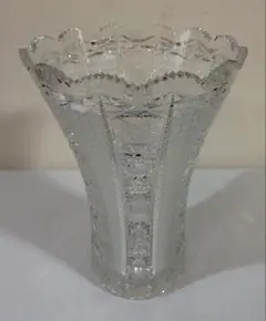 ELBE crystal 花瓶 ドイツ製 ハンドカット クリスタル - メルカリ