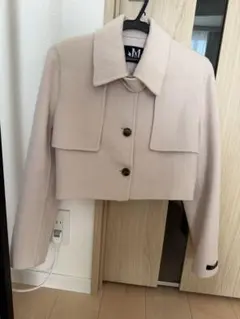 ハンドメイド ベージュ クロップドジャケット