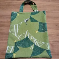 echino生地 ペタンコ縦バッグ　レア生地