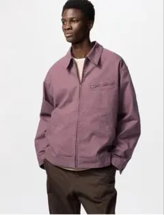 パープル ジップアップブルゾン