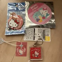 サンリオ　ハローキティ　コナミ　キーホルダー　コースター　缶バッチ　セット