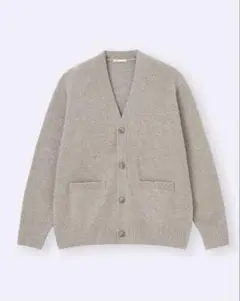 GU 【SET】パフニットVネックカーディガン&スウェットパーカー