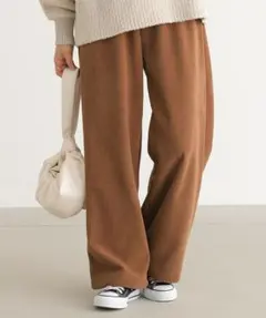 n'OrLABEL裏ベロアコーデュロイワイドパンツ