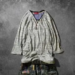 archive melange henleyneck l/s Y2K