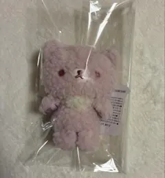 チャイロイコグマ サクラのコリスのてづくりぬいぐるみ いちごミルクラテカラー